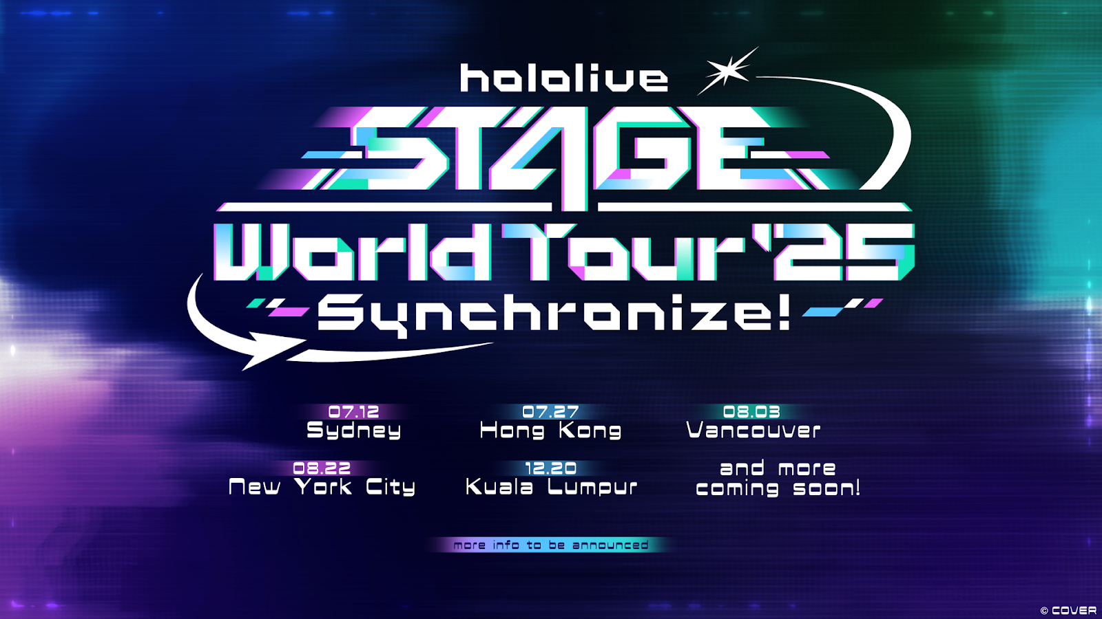 hololive production to Hold 2nd World Tour Concert “hololive STAGE World Tour’25 -Synchronize!-”!